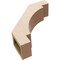 Ekena Millwork 5-inch W x 16-inch D x 16-inch H Merced Rough Cedar Woodgrain TimberThane Knee Brace, Primed BRCUR05X16X16MRCRCPR - alternate 4